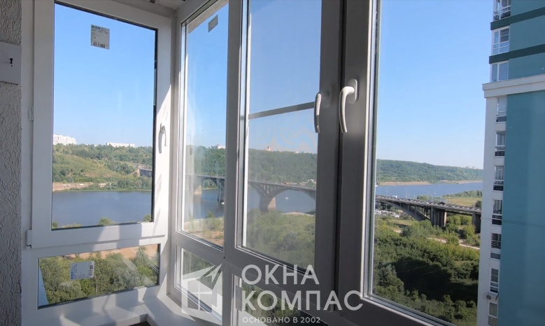 Фото объекта Остекление Г-образного балкона в Нижнем Новгороде.